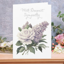 Diepe deelneming Elegante bloemkaart Lege binnenka