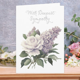 Diepe deelneming Elegante bloemkaart Lege binnenka Kaart