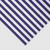 Diepe donkerblauwe en witte strepen | DIY Tissuepapier (Detail)