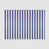 Diepe donkerblauwe en witte strepen tissuepapier (Voorkant)