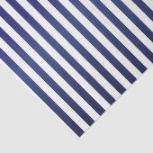 Diepe donkerblauwe en witte strepen tissuepapier (Detail)