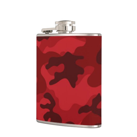 Diepe, donkerrode camo, camouflage heupfles (Links)