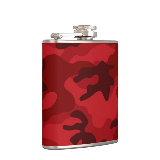 Diepe, donkerrode camo, camouflage heupfles (Rechts)