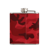 Diepe, donkerrode camo, camouflage heupfles (Achterkant)