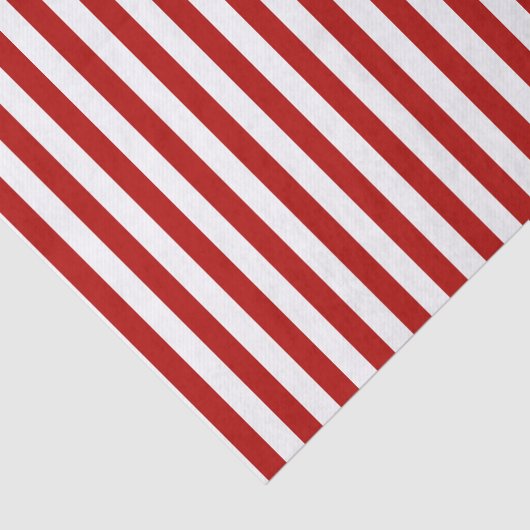 Diepe donkerrode en witte strepen | DIY Tissuepapier (Detail)