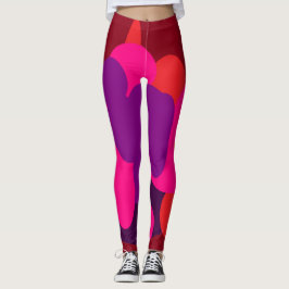 Diepe donkerroze punk paarse en druivenwijn kleure leggings