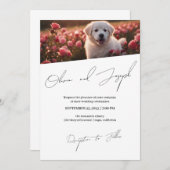 Diepe eenvoudige en aanpasbare script bruiloft uit kaart (Voorkant / Achterkant)