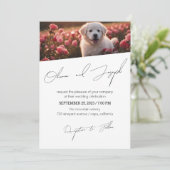 Diepe eenvoudige en aanpasbare script bruiloft uit kaart (Staand voorkant)