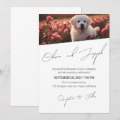 Diepe eenvoudige en aanpasbare script bruiloft uit kaart (Voorkant / Achterkant)