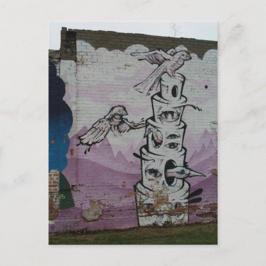 Diepe Ellum Graffiti kunstwerk # 67 Briefkaart (Voorkant)