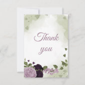 diepe en lichte paarse bloemen bedankkaart (Voorkant)