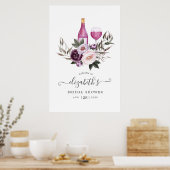 Diepe Fluwelen Bloem Bruiloft Borrel Ontvangst Poster (Keuken)