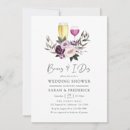 Diepe Fluwelen Bloemengeuren Voor de Huwelijksbelo Kaart (Voorkant)