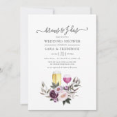 Diepe Fluwelen Bloemige Brouwsels Voor de Ja-Woord Kaart (Voorkant)