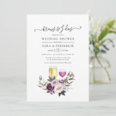 Diepe Fluwelen Bloemige Brouwsels Voor de Ja-Woord Kaart (Staand voorkant)