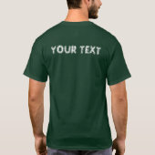 Diepe Forest Green Double Sided Mannen Basic Dark T-shirt (Achterkant)