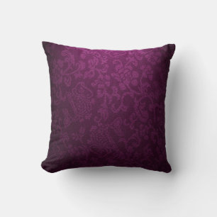Diepe framboos rood damast  nouveau chic kussen