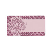 Diepe frambozenschade op lichte frambozen etiket (Voorkant)