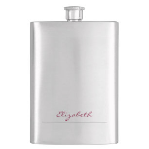 * Diepe Fuchsia Handtekening Persoonlijk Heupfles