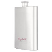 * Diepe Fuchsia Handtekening Persoonlijk Heupfles (Links)