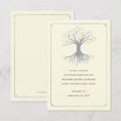 Diepe gebundelde sympathiebevestiging bedankkaart (Voorkant / Achterkant)