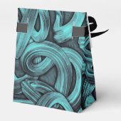 diepe gedachte - zwart en turquoise : bedankdoosjes (Achterkant)