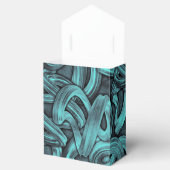 diepe gedachte - zwart en turquoise : bedankdoosjes (Geopend)