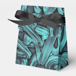 diepe gedachte - zwart en turquoise : bedankdoosjes