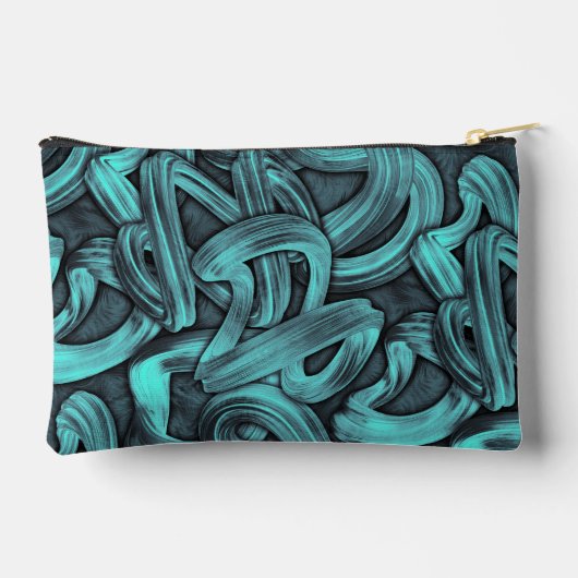 diepe gedachte - zwart en turquoise : etui (Achterkant)
