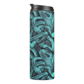 diepe gedachte - zwart en turquoise : thermosbeker (Geroteerd rechts)
