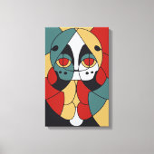 Diepe geometrische abstractie kunst canvas afdruk (Voorkant)