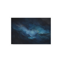 Diepe Getijde Turquoise Goud Oceaans Abstract Canv