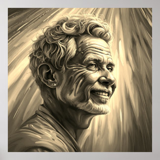 Diepe glimlach poster