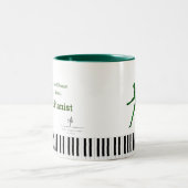 Diepe groene I PDD witte ballet Pianist Pers. Twee Tweekleurige Koffiemok (Center)