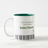 Diepe groene I PDD witte ballet Pianist Pers. Twee Tweekleurige Koffiemok (Links)