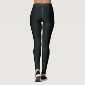 Diepe groene, vaste platte kleur leggings (Achterkant)