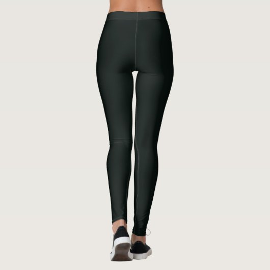 Diepe groene, vaste platte kleur leggings (Achterkant)