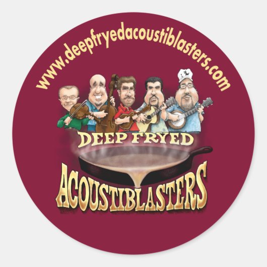 Diepe, grote ticker ronde sticker (Voorkant)