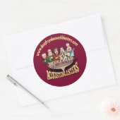 Diepe, grote ticker ronde sticker (Envelop)
