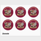 Diepe, grote ticker ronde sticker (Vel)