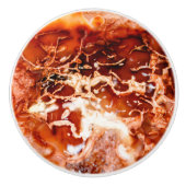 Diepe herfst in steen gebeiteld keramische knop (Voorkant)