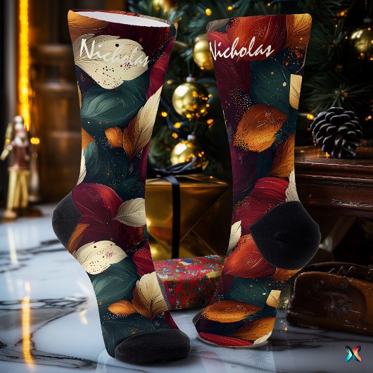 Diepe herfst met gedurfde bladeren in Bourgogne en Sokken