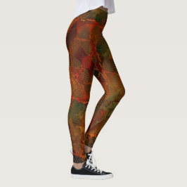 Diepe Herfst Rijke Aardse Abstracte Herfst Leggings