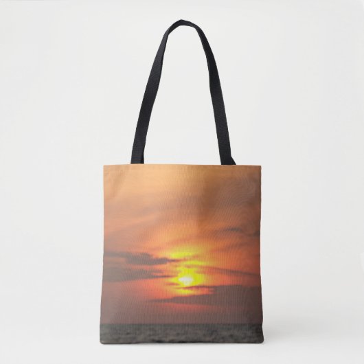 Diepe Horizon Zonsondergang Oceaan Gloed Tote Bag (Voorkant)