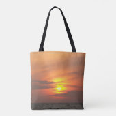 Diepe Horizon Zonsondergang Oceaan Gloed Tote Bag (Achterkant)