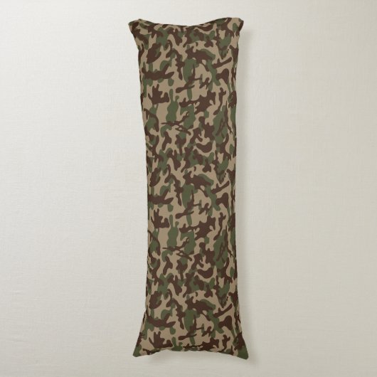 Diepe hout camouflage lichaamskussen (Voorkant Verticaal)