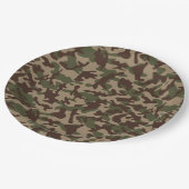 Diepe hout camouflage papieren bordje (Gekanteld)