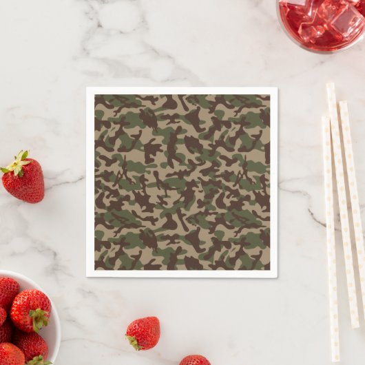 Diepe hout camouflage servet (Insitu)
