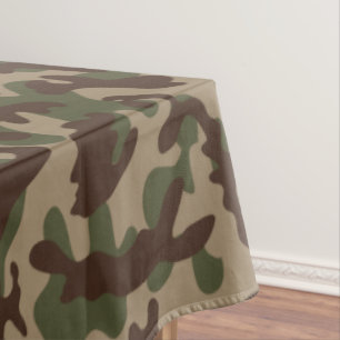 Diepe hout camouflage tafelkleed