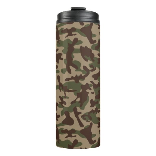 Diepe hout camouflage thermosbeker (Voorkant)